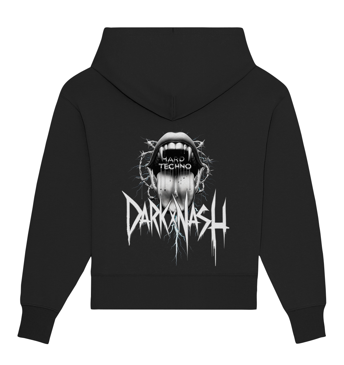 DARKXNASH Hard Techno (Backprint) - Organic Oversize Hoodie