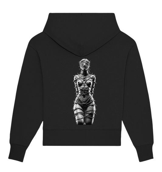 BDSM Techno Fusion – Stacheldraht Embrace - Organic Oversize Hoodie