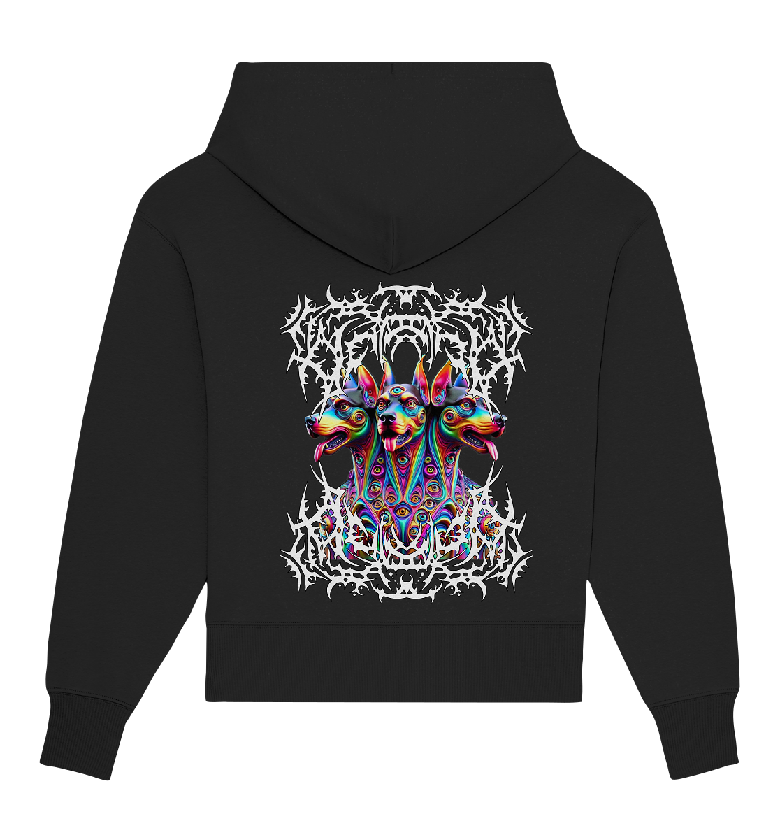 Psytrance Cerberus (Backprint) - Organic Oversize Hoodie