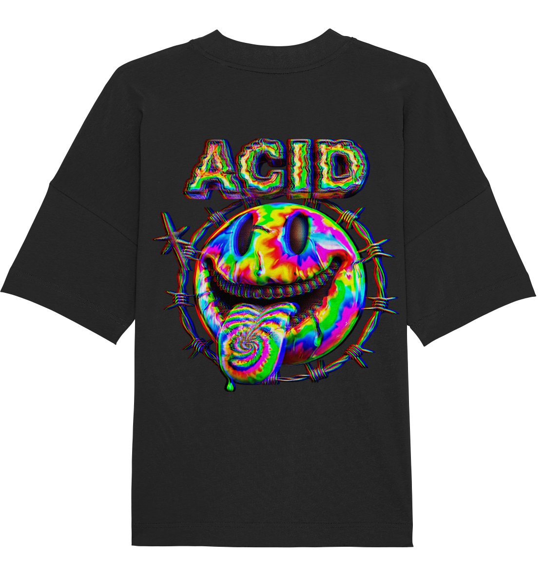 Acid Smile - Organic Oversized Shirt