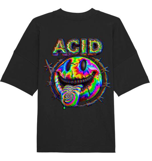 Acid Smile   - Organic Oversize Shirt (Backprint)