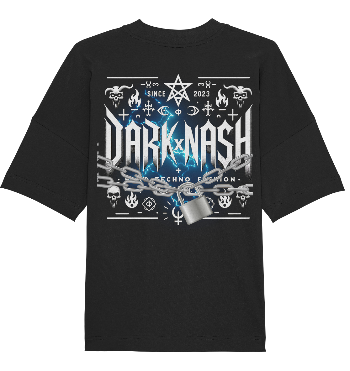 DARKXNASH Chain (Backprint) - Organic Oversize Shirt