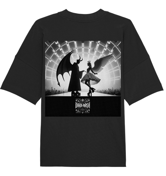 Shadowplay Rave: Between Heaven and Abyss (Backprint) - Organic Oversize Shirt