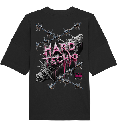 Hard Techno Thorns (Backprint) - Organic Oversize Shirt