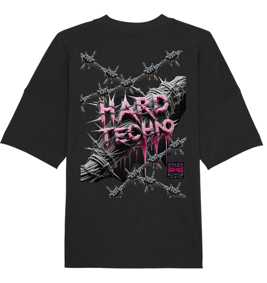 Hard  Techno Thorns (Backprint) - Organic Oversize Shirt