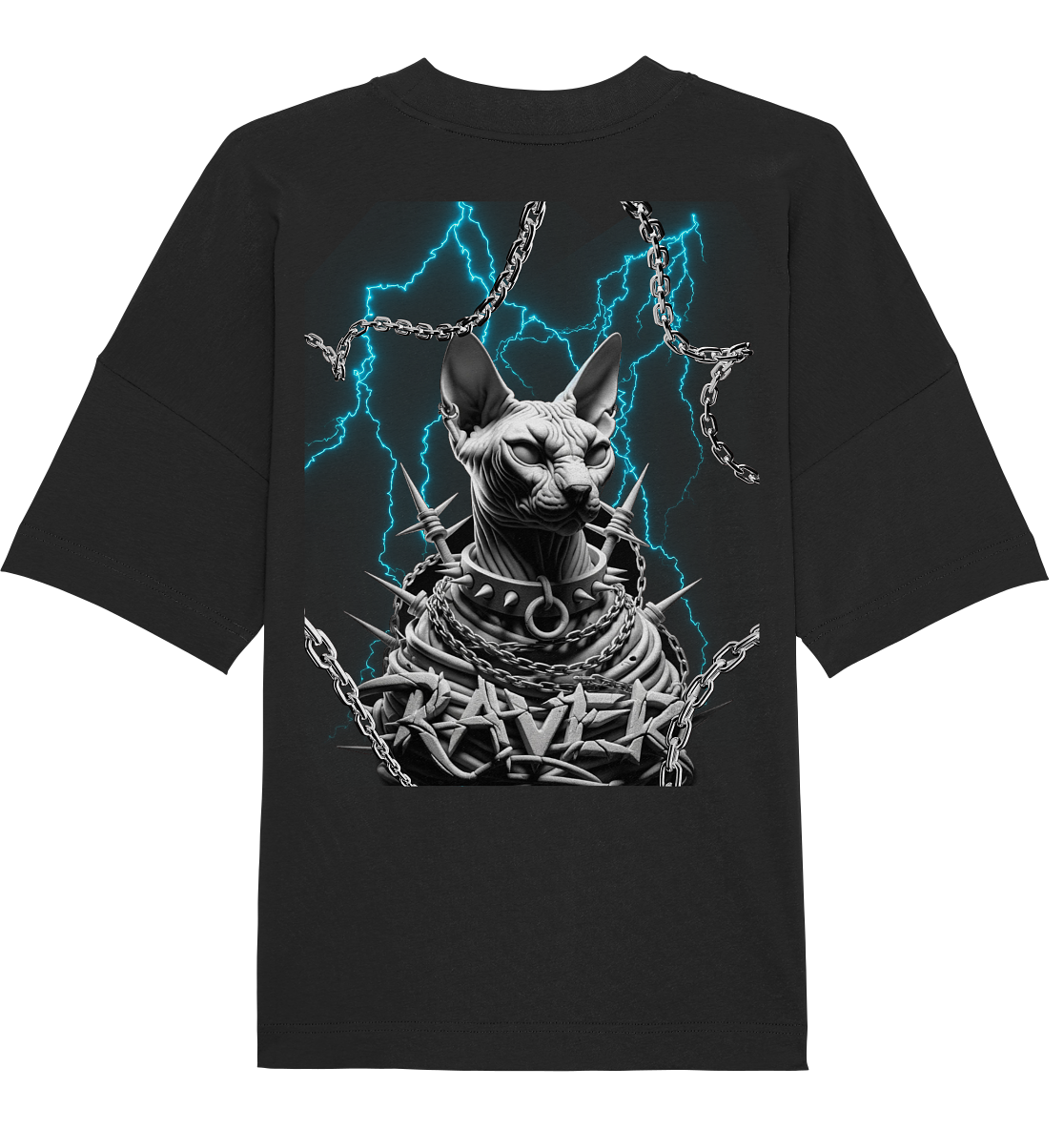 Ravecat (Backprint) - Organic Oversize Shirt