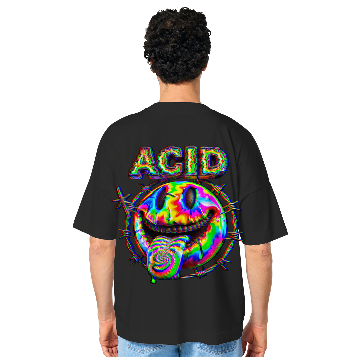 Acid Smile - Organic Oversized Shirt