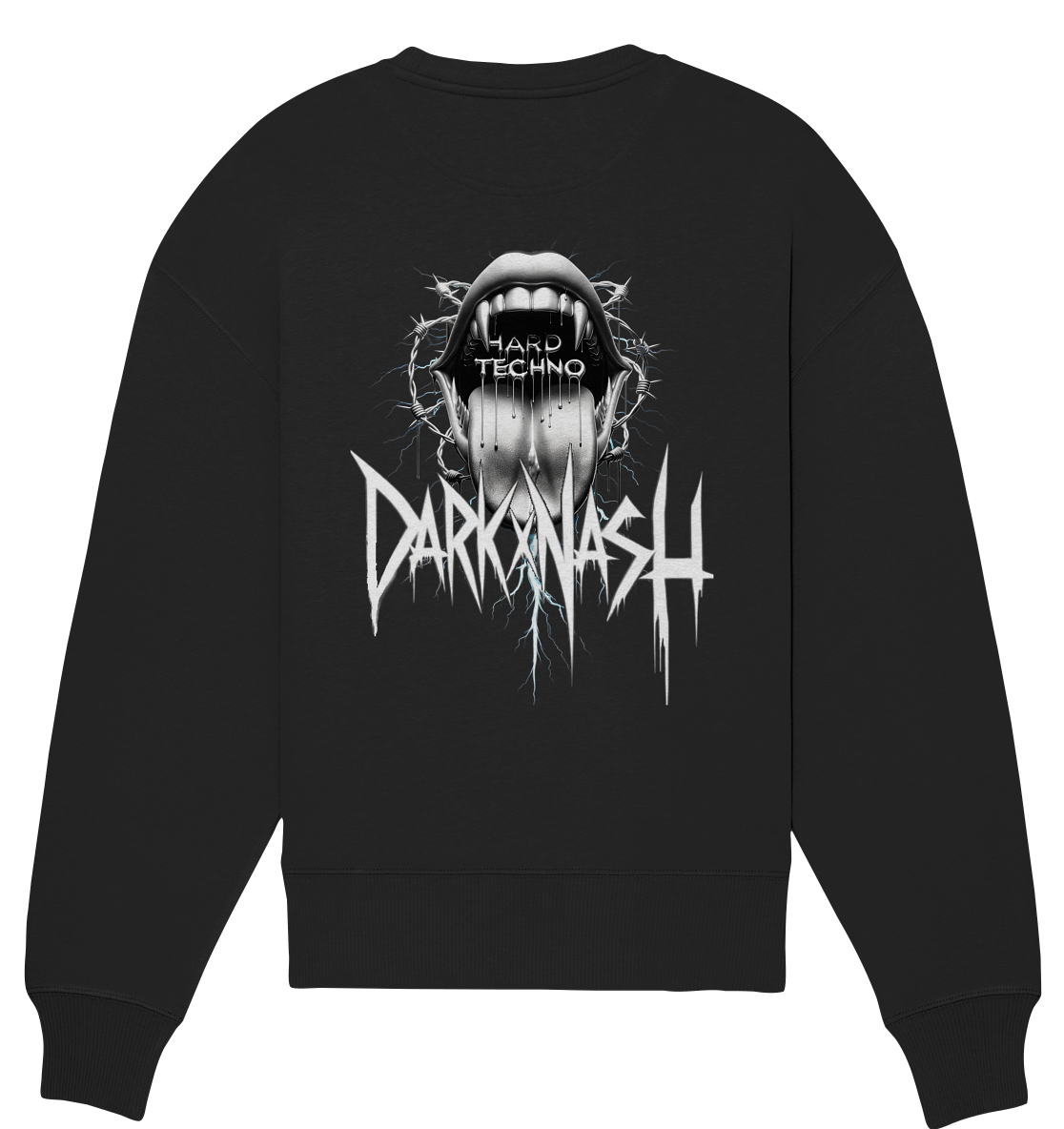 DARKXNASH  Hard Techno (Backprint) - Organic Oversize Sweatshirt