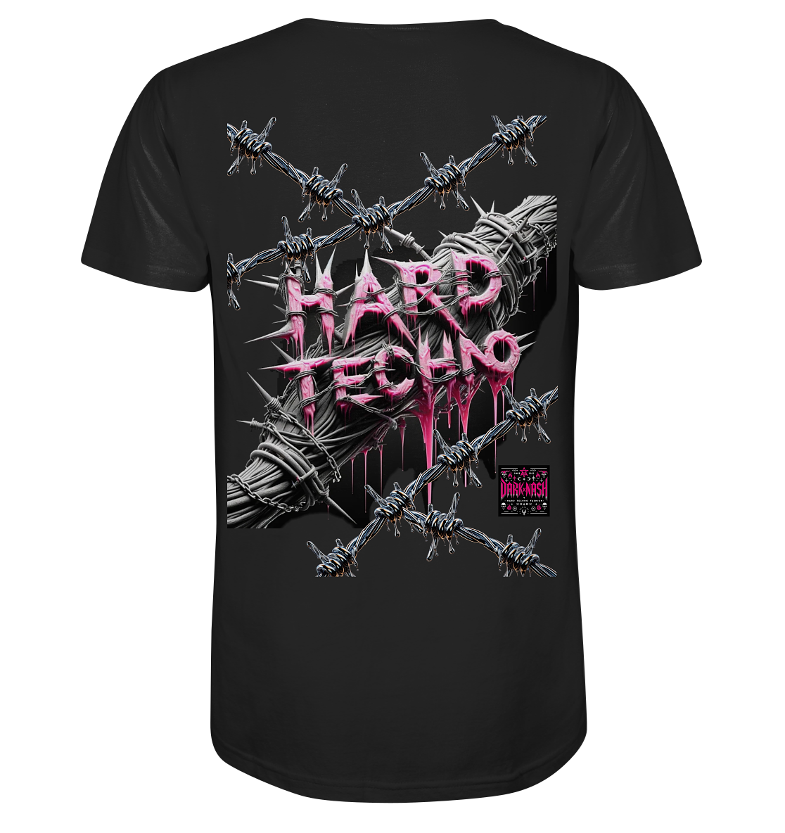 Hard  Techno Thorns (Backprint) - Organic Shirt