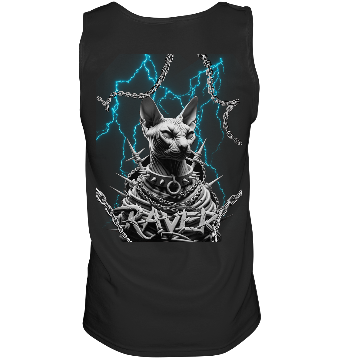 Ravecat (backprint) - tank top