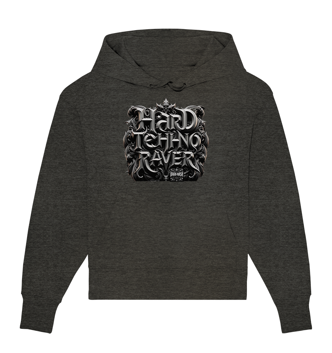 Hard Techno Raver - Organic Oversized Hoodie