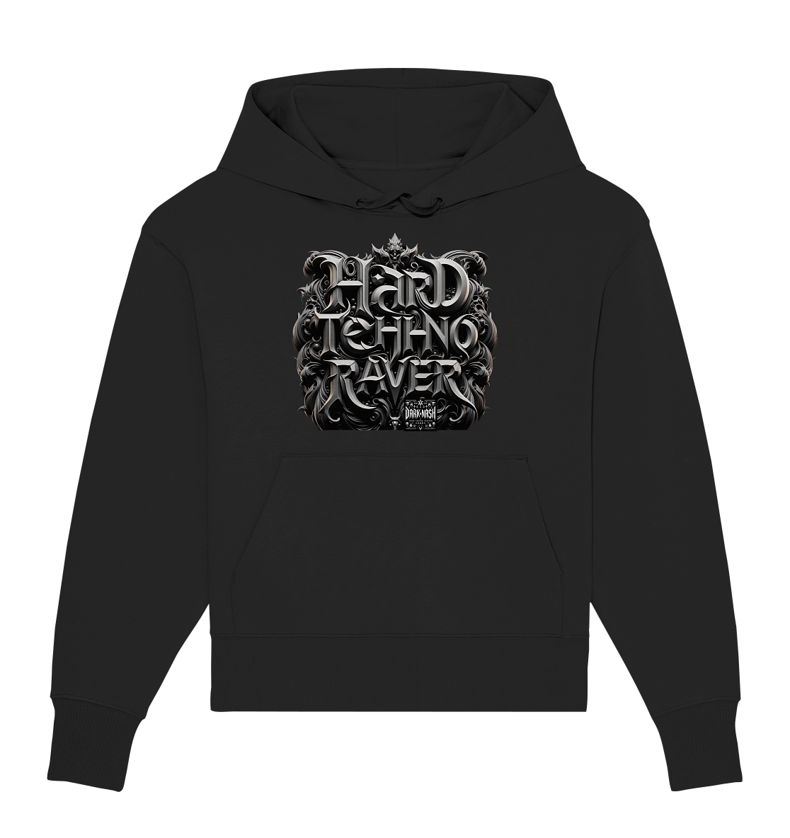 Hard Techno Raver - Organic Oversized Hoodie