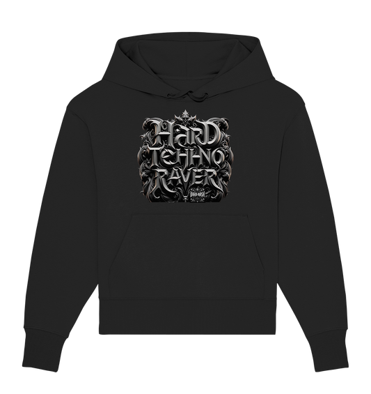 Hard Techno Raver - Organic Oversized Hoodie