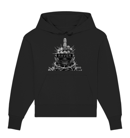 Cyber Raver Armor - Organic Oversize Hoodie