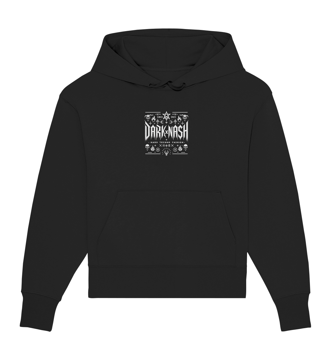 DARKXNASH Hard Techno (Backprint) - Organic Oversize Hoodie