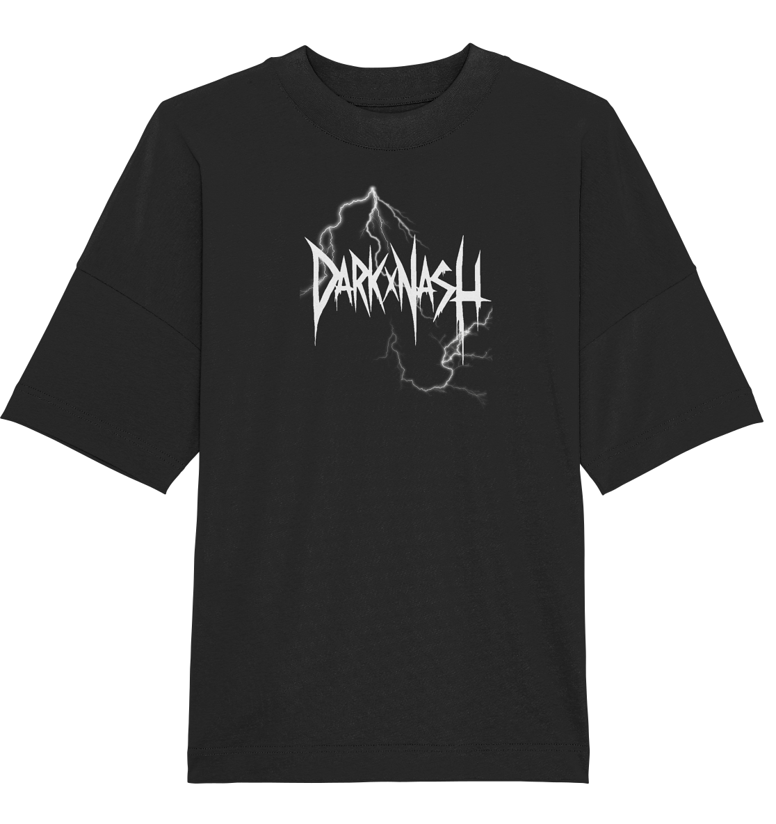 BDSM Techno Fusion – Barbed Wire Embrace Flash (Backprint) - Organic Oversize Shirt