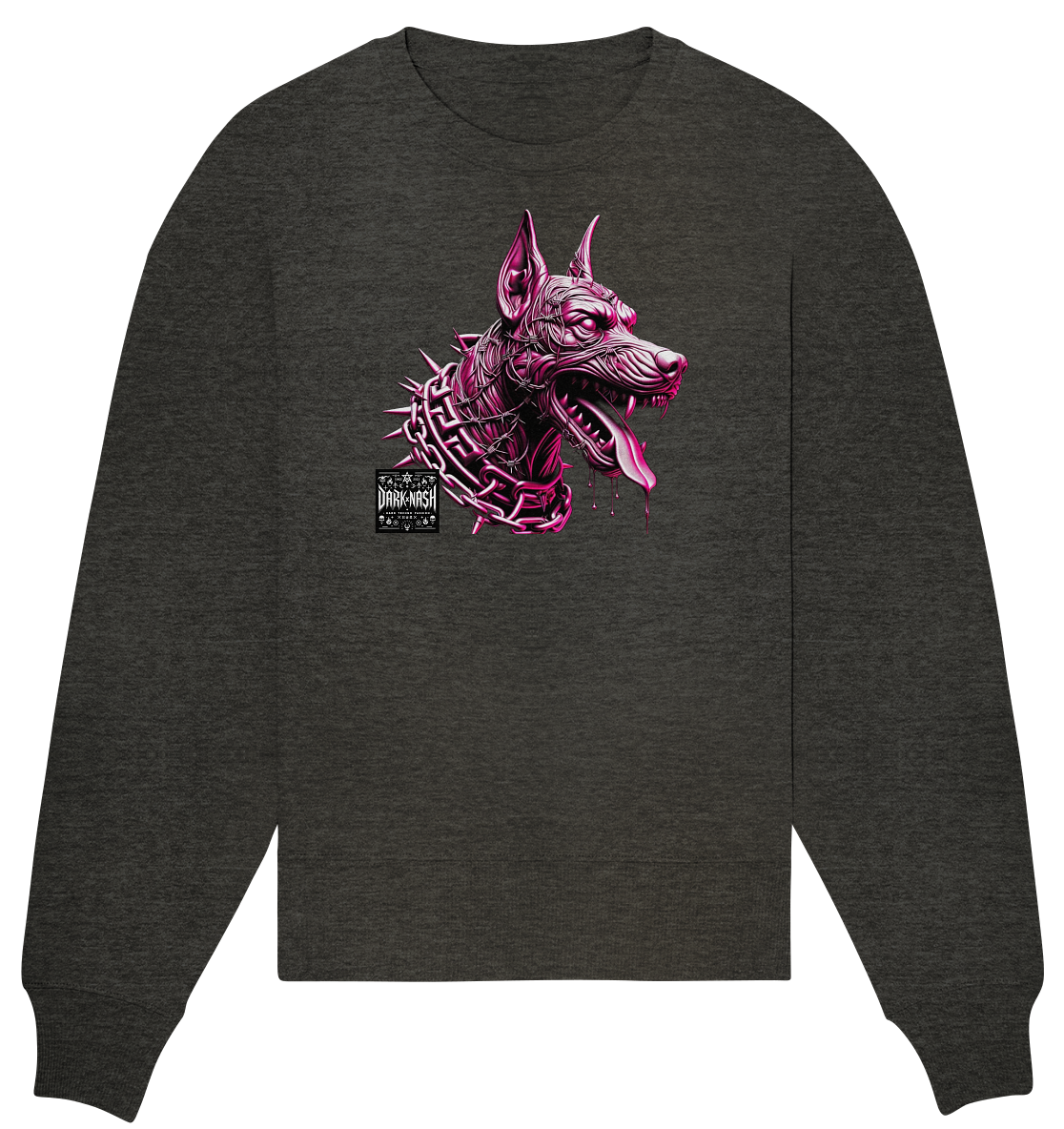 Cybernetic Canine – Acid Rave Edition - Organic Oversize Sweatshirt