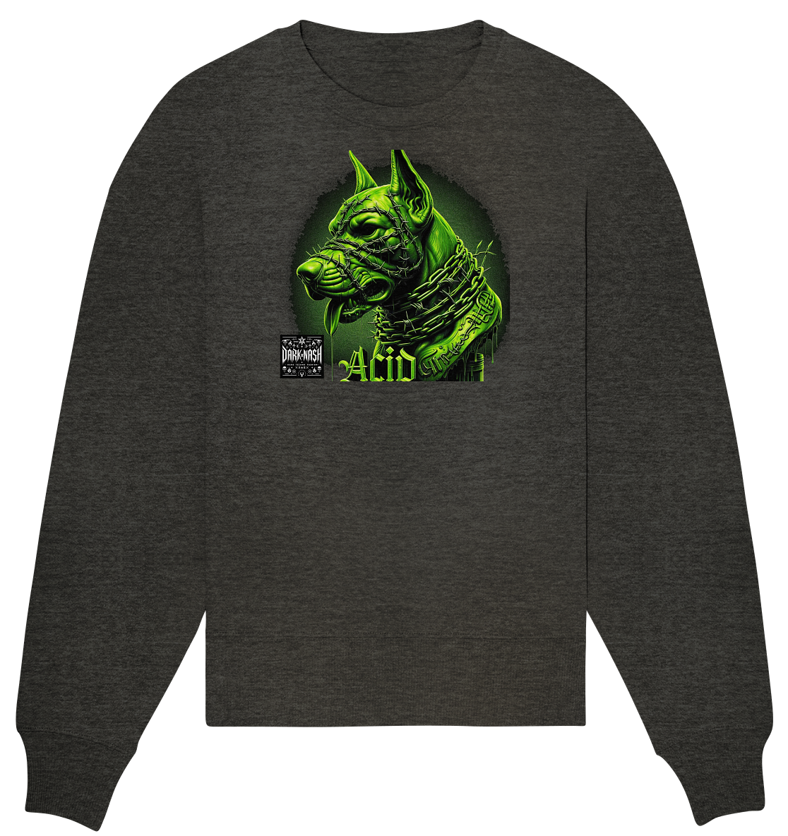 Cybernetic Canine – Acid Rave Edition - Organic Oversize Sweatshirt