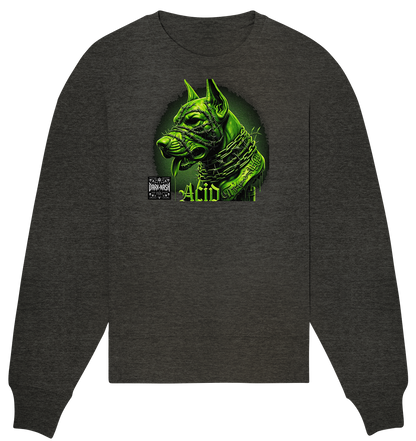 Cybernetic Canine – Acid Rave Edition - Organic Oversize Sweatshirt