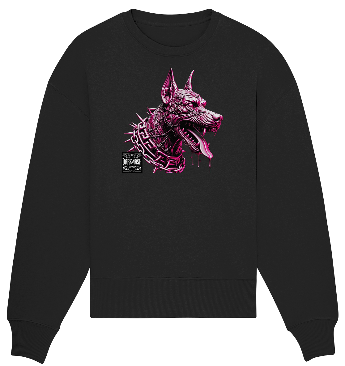 Cybernetic Canine – Acid Rave Edition - Organic Oversize Sweatshirt