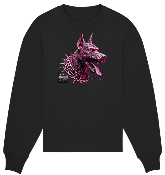 Cybernetic Canine – Acid Rave Edition - Organic Oversized Sweatshirt