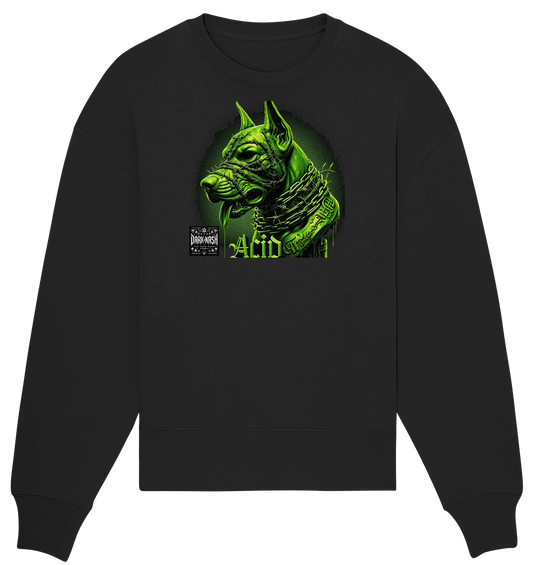 Cybernetic Canine – Acid Rave Edition - Organic Oversize Sweatshirt