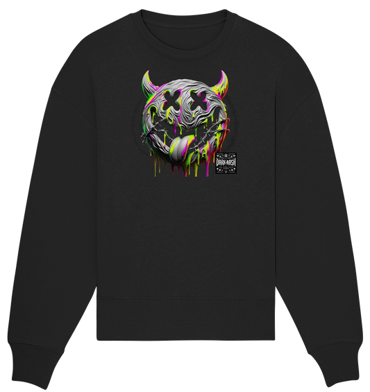 Acid Smiley – The pulsating heart of rave culture - Organic Oversize Sweatshirt